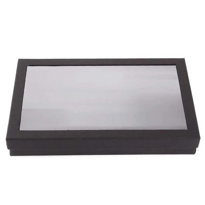 Praktisks populārs caurspīdīgs logs ar 36 spraugām aproču pogas futrālis turētājs auskaru paplātes organizators gredzenu kastes uzglabāšana