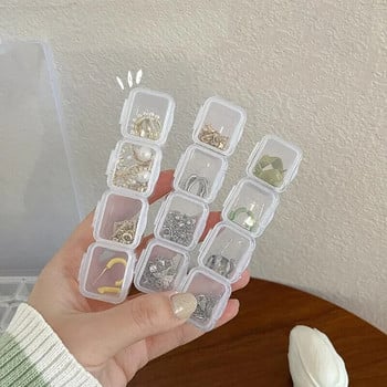 28 Grids Πλαστικό κουτί αποθήκευσης κοσμημάτων Κολιέ σκουλαρίκια Δαχτυλίδια κοσμήματα Συσκευασία οργάνωσης Φορητό κουτί αποθήκευσης φαρμάκων
