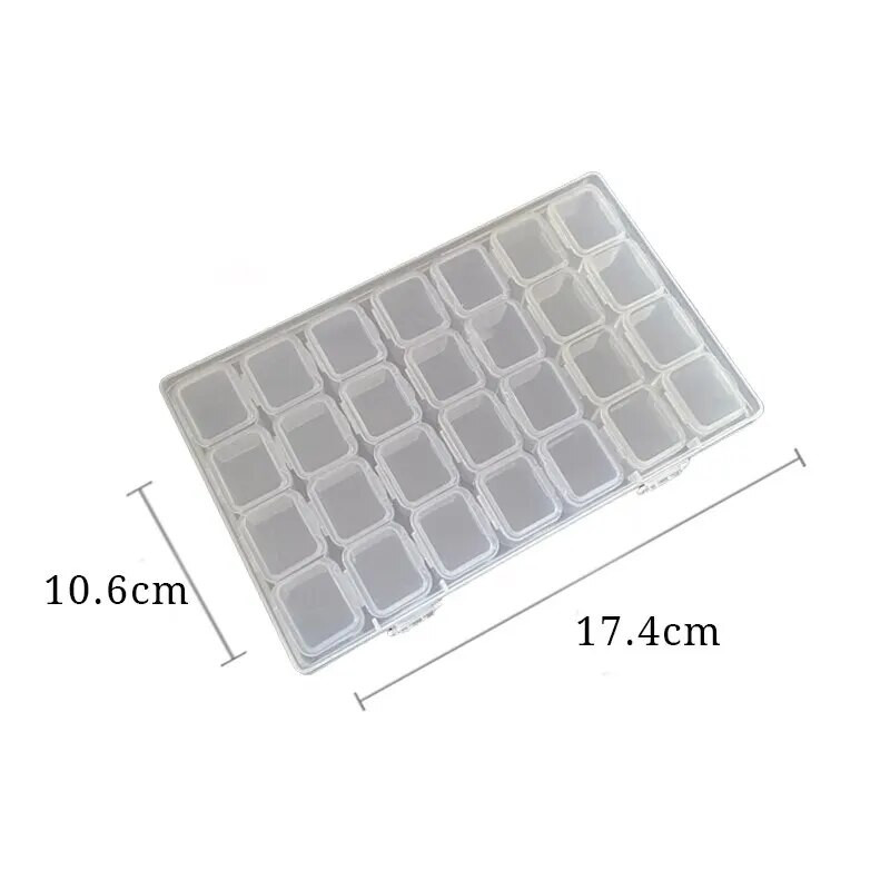 28 Grids Πλαστικό κουτί αποθήκευσης κοσμημάτων Κολιέ σκουλαρίκια Δαχτυλίδια κοσμήματα Συσκευασία οργάνωσης Φορητό κουτί αποθήκευσης φαρμάκων