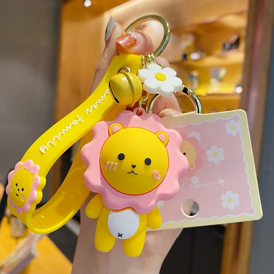 Radošs modes oriģināls dzīvnieku ģimenes atslēgu piekariņš, sieviešu piekariņš grāmatu somām