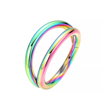 Orrgyűrűk karikák Dupla septum gyűrűk Porc karika fülbevaló Piercing Nariz nyitott, egymásra helyezett karikás orrgyűrűk nőknek és férfiaknak