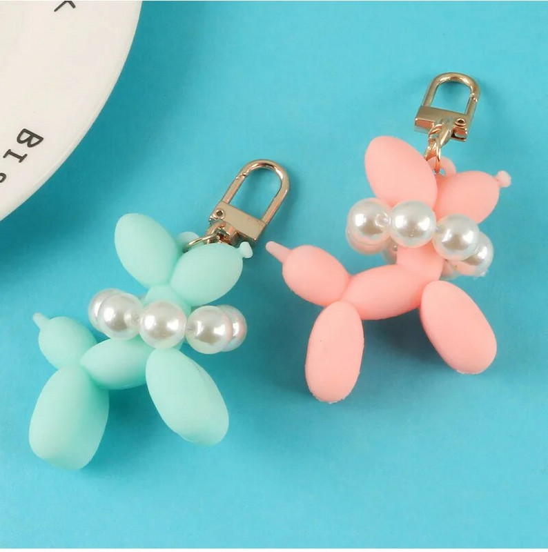 Jauns krāsains stereo, cute pērļu balonu atslēgu piekariņš atslēgu piekariņš Radoša karikatūra mobilā tālruņa soma Auto kulons jautrs atslēgu piekariņš