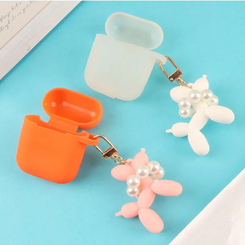 Jauns krāsains stereo, cute pērļu balonu atslēgu piekariņš atslēgu piekariņš Radoša karikatūra mobilā tālruņa soma Auto kulons jautrs atslēgu piekariņš