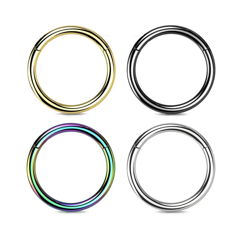 Ķirurģiskā tērauda Mazie deguna gredzeni Ķermeņa klipši Stīpa 16G 18G 20G Tragus starpsiena skrimšļa pīrsings Rotaslietas Sievietēm Vīriešiem Dāvana