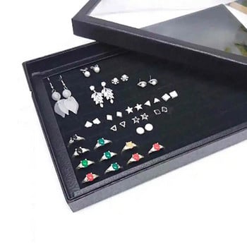 Νέο 1PC Universal Jewelry 100 Slots Rings Display Stand Storage Box Δαχτυλίδι Box Jewelry Organizer Θήκη βιτρίνας