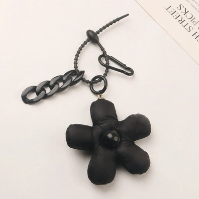 Modes pildīti atslēgu piekariņi kulonu soma piekariņi ar ziediem aksesuāri rokassomu rotājumi Jauka štrope automašīnas atslēgu ķēde