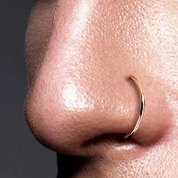 Γυναικείες Ανδρικά ψεύτικα σκουλαρίκια με δαχτυλίδι μύτης Μόδα πανκ μη τρυπητή κλιπ μύτης από ανοξείδωτο ατσάλι διάτρηση διάφραγμα σώματος κοσμήματα