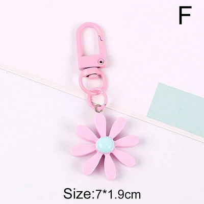 Modes margrietiņa atslēgu piekariņš korejiešu stila ziedu atslēgu piekariņš meitenei jauks atslēgu piekariņš austiņu vāciņš somiņa mugursoma rotājumi aksesuāri