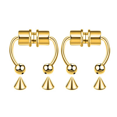 Sieviešu viltus pīrsings deguna gredzena stīpa starpsienas bez pīrsinga deguna skava Rock HipHoop nerūsējošā tērauda magnēts modes punk ķermeņa rotaslietas