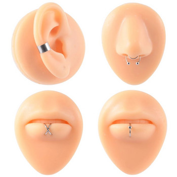 1 ΤΕΜ Χειρουργικό ατσάλινο κλιπ σε σκουλαρίκια Ear Helix Χόνδρος Χόνδρος Χόνδρος Ρυθμιζόμενο Μέγεθος Μύτη Στεφάνη Non Pierce Lip Ring Ψεύτικα κοσμήματα
