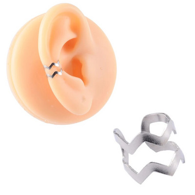 1 gab. Ķirurģiskā tērauda klips uz auskariem Auss spirāle skrimšļa gliemežnīcas manšete regulējama izmēra deguna stīpa bez caurduršanas lūpu gredzena viltus rotaslietas