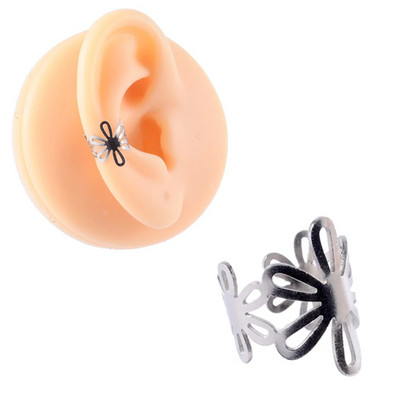 1 gab. Ķirurģiskā tērauda klips uz auskariem Auss spirāle skrimšļa gliemežnīcas manšete regulējama izmēra deguna stīpa bez caurduršanas lūpu gredzena viltus rotaslietas