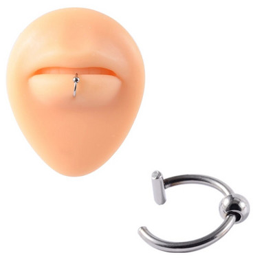 1 gab. Ķirurģiskā tērauda klips uz auskariem Auss spirāle skrimšļa gliemežnīcas manšete regulējama izmēra deguna stīpa bez caurduršanas lūpu gredzena viltus rotaslietas