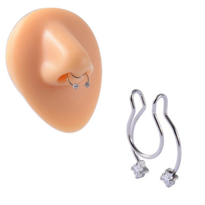 1 gab. Ķirurģiskā tērauda klips uz auskariem Auss spirāle skrimšļa gliemežnīcas manšete regulējama izmēra deguna stīpa bez caurduršanas lūpu gredzena viltus rotaslietas