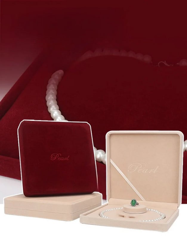 Samta pērļu kaklarota dāvanu displejs rotaslietas komplekts Kāzu gredzens Auskars Rokassprādze Juvelierizstrādājumu iepakojums Glabāšanas organizators Vairumtirdzniecība