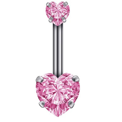 1 gab. Tērauda nabas gredzeni Kristāla pīrsings nabai Sirds stils nabas pīrsings auskars vēdera pīrsings Seksīga ķermeņa rotaslieta Ombligo