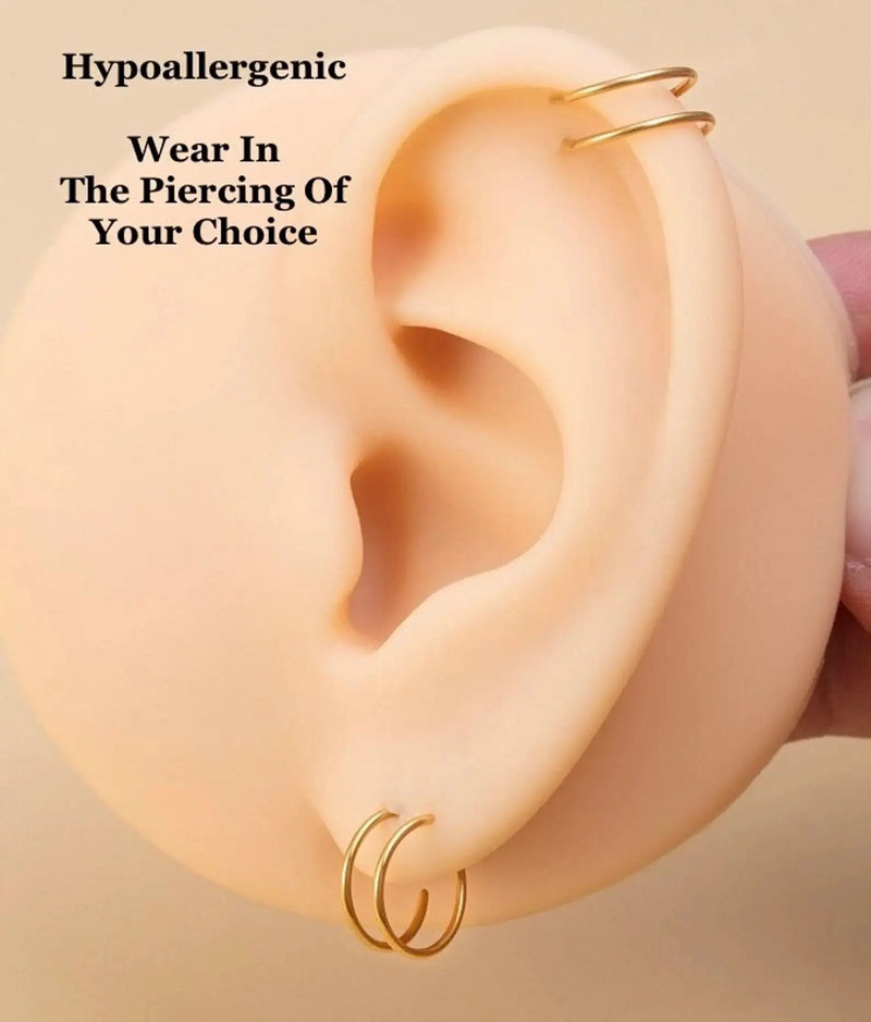 1 gabals divslāņu nerūsējošā tērauda deguna gredzenu kniedes sievietēm 20 g stīpas, savīti skrimslis Tragus starpsienas pīrsingi ķermeņa rotaslietas