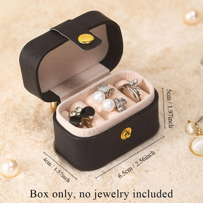 Mini mazs rotaslietu futrālis pārnēsājams gredzenu displejs ceļojumu rotaslietu kastīte gredzenu kaklarotai auskari uzglabāšanas kastīte rotaslietu iepakojums