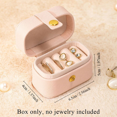 Mini mazs rotaslietu futrālis pārnēsājams gredzenu displejs ceļojumu rotaslietu kastīte gredzenu kaklarotai auskari uzglabāšanas kastīte rotaslietu iepakojums