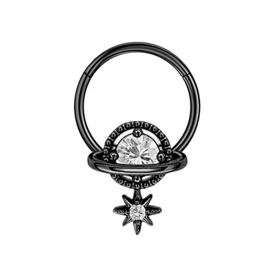 Μόδα κρυστάλλινο ανοξείδωτο ατσάλι με στεφάνι κρίκερ μύτης δαχτυλίδι Γυναικεία Tragus Cartilage Helix Piercing Hoop Σκουλαρίκια Κοσμήματα