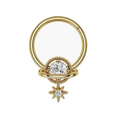 Μόδα κρυστάλλινο ανοξείδωτο ατσάλι με στεφάνι κρίκερ μύτης δαχτυλίδι Γυναικεία Tragus Cartilage Helix Piercing Hoop Σκουλαρίκια Κοσμήματα