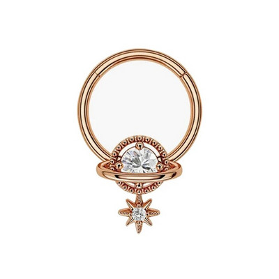 Μόδα κρυστάλλινο ανοξείδωτο ατσάλι με στεφάνι κρίκερ μύτης δαχτυλίδι Γυναικεία Tragus Cartilage Helix Piercing Hoop Σκουλαρίκια Κοσμήματα