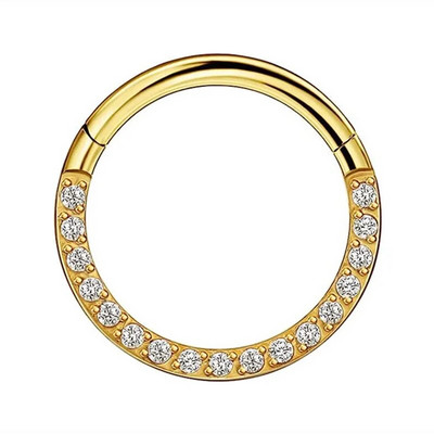 Μόδα κρυστάλλινο ανοξείδωτο ατσάλι με στεφάνι κρίκερ μύτης δαχτυλίδι Γυναικεία Tragus Cartilage Helix Piercing Hoop Σκουλαρίκια Κοσμήματα