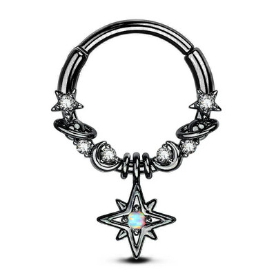 Μόδα κρυστάλλινο ανοξείδωτο ατσάλι με στεφάνι κρίκερ μύτης δαχτυλίδι Γυναικεία Tragus Cartilage Helix Piercing Hoop Σκουλαρίκια Κοσμήματα