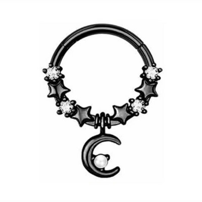 Μόδα κρυστάλλινο ανοξείδωτο ατσάλι με στεφάνι κρίκερ μύτης δαχτυλίδι Γυναικεία Tragus Cartilage Helix Piercing Hoop Σκουλαρίκια Κοσμήματα