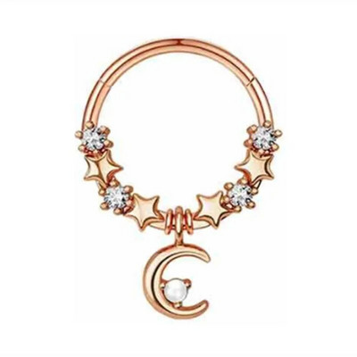 Μόδα κρυστάλλινο ανοξείδωτο ατσάλι με στεφάνι κρίκερ μύτης δαχτυλίδι Γυναικεία Tragus Cartilage Helix Piercing Hoop Σκουλαρίκια Κοσμήματα
