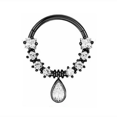 Μόδα κρυστάλλινο ανοξείδωτο ατσάλι με στεφάνι κρίκερ μύτης δαχτυλίδι Γυναικεία Tragus Cartilage Helix Piercing Hoop Σκουλαρίκια Κοσμήματα