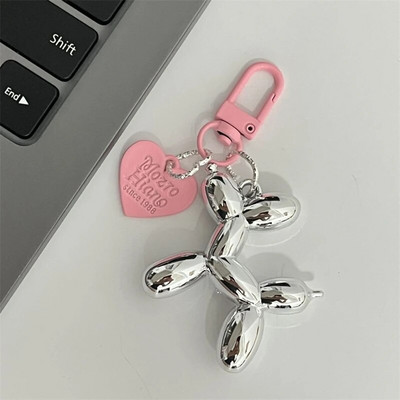INS Cute μπρελόκ Punk Heart Balloon Dog μπρελόκ για γυναικεία τσάντα Κρεμαστό κόσμημα μπιχλιμπίδι για το αυτοκίνητο Μπρελόκ για κορίτσι Μπρελόκ