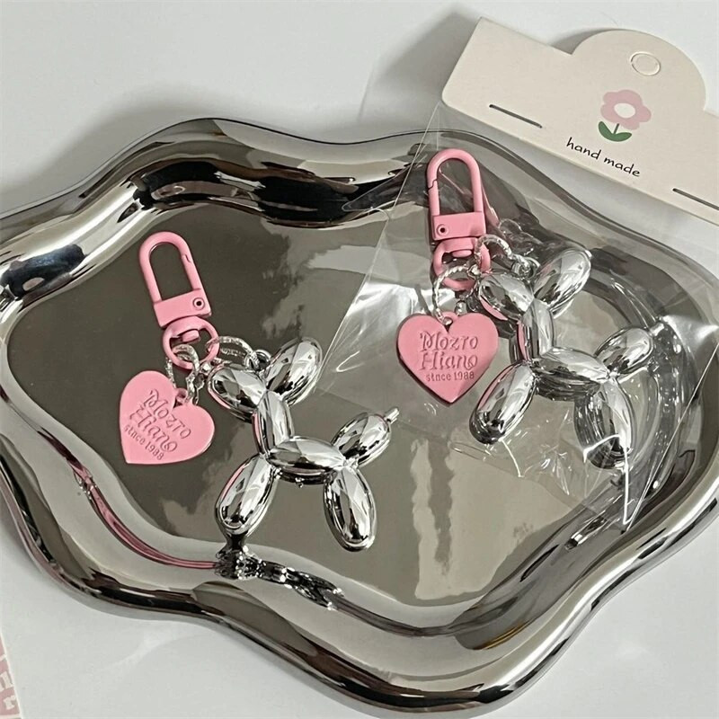 INS Cute μπρελόκ Punk Heart Balloon Dog μπρελόκ για γυναικεία τσάντα Κρεμαστό κόσμημα μπιχλιμπίδι για το αυτοκίνητο Μπρελόκ για κορίτσι Μπρελόκ