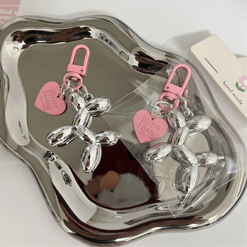 INS Cute μπρελόκ Punk Heart Balloon Dog μπρελόκ για γυναικεία τσάντα Κρεμαστό κόσμημα μπιχλιμπίδι για το αυτοκίνητο Μπρελόκ για κορίτσι Μπρελόκ