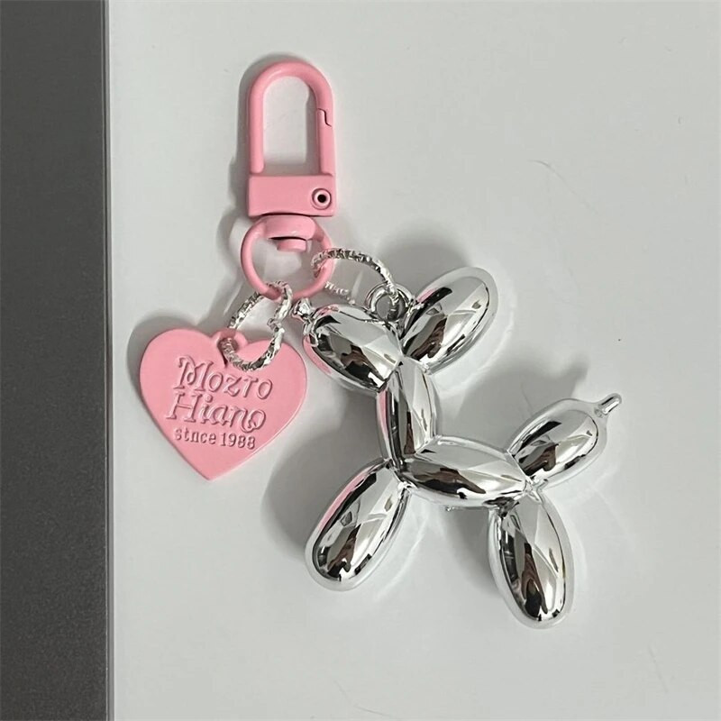 INS Cute μπρελόκ Punk Heart Balloon Dog μπρελόκ για γυναικεία τσάντα Κρεμαστό κόσμημα μπιχλιμπίδι για το αυτοκίνητο Μπρελόκ για κορίτσι Μπρελόκ
