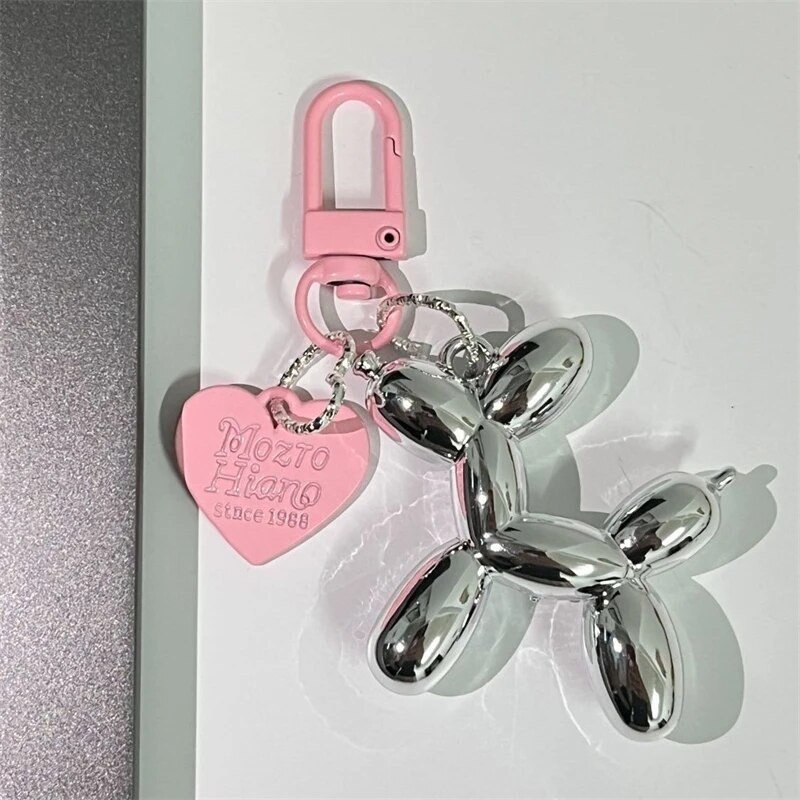 INS Cute μπρελόκ Punk Heart Balloon Dog μπρελόκ για γυναικεία τσάντα Κρεμαστό κόσμημα μπιχλιμπίδι για το αυτοκίνητο Μπρελόκ για κορίτσι Μπρελόκ