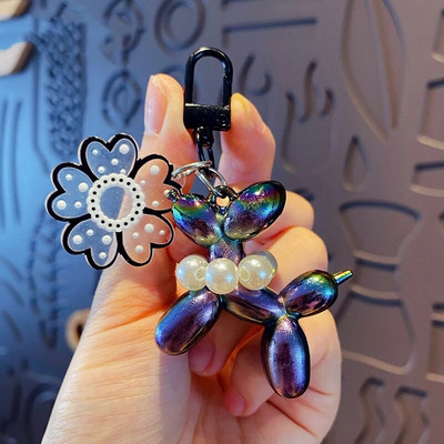 Karikatūra Pērļu kucēnu atslēgu piekariņš Jauki Airpods Piekarināms Ornaments Mobilā telefona maciņš DIY Piederumi Auto kulonu soma Atslēgu turētājs Dāvanas