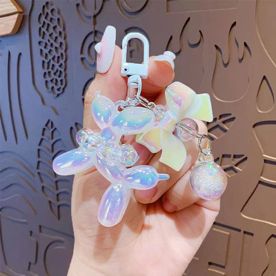 Karikatūra Pērļu kucēnu atslēgu piekariņš Jauki Airpods Piekarināms Ornaments Mobilā telefona maciņš DIY Piederumi Auto kulonu soma Atslēgu turētājs Dāvanas