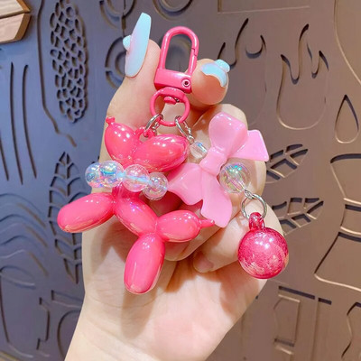 Karikatūra Pērļu kucēnu atslēgu piekariņš Jauki Airpods Piekarināms Ornaments Mobilā telefona maciņš DIY Piederumi Auto kulonu soma Atslēgu turētājs Dāvanas