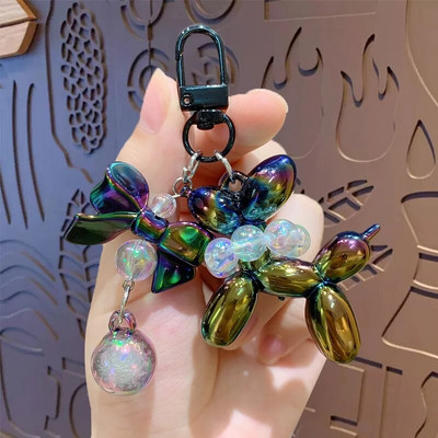 Karikatūra Pērļu kucēnu atslēgu piekariņš Jauki Airpods Piekarināms Ornaments Mobilā telefona maciņš DIY Piederumi Auto kulonu soma Atslēgu turētājs Dāvanas