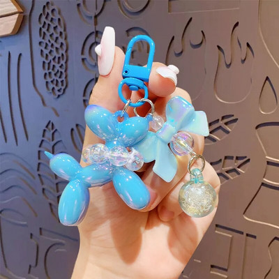 Karikatūra Pērļu kucēnu atslēgu piekariņš Jauki Airpods Piekarināms Ornaments Mobilā telefona maciņš DIY Piederumi Auto kulonu soma Atslēgu turētājs Dāvanas