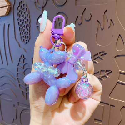 Karikatūra Pērļu kucēnu atslēgu piekariņš Jauki Airpods Piekarināms Ornaments Mobilā telefona maciņš DIY Piederumi Auto kulonu soma Atslēgu turētājs Dāvanas