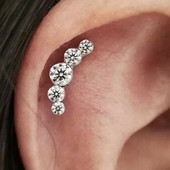 1PC Cartilage Helix Tragus Ausu pīrsings Punk Rock Ausu Nagu pīrsings Aksesuāri Ausu ieliktņi Auskari Ķermeņa rotaslietas aksesuāri