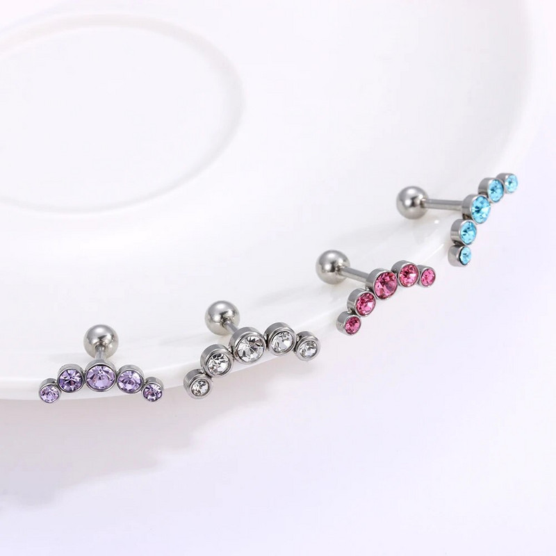 1PC Cartilage Helix Tragus Ausu pīrsings Punk Rock Ausu Nagu pīrsings Aksesuāri Ausu ieliktņi Auskari Ķermeņa rotaslietas aksesuāri