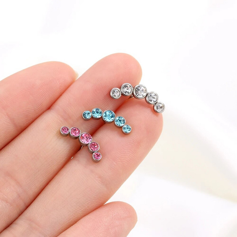 1PC Cartilage Helix Tragus Ausu pīrsings Punk Rock Ausu Nagu pīrsings Aksesuāri Ausu ieliktņi Auskari Ķermeņa rotaslietas aksesuāri