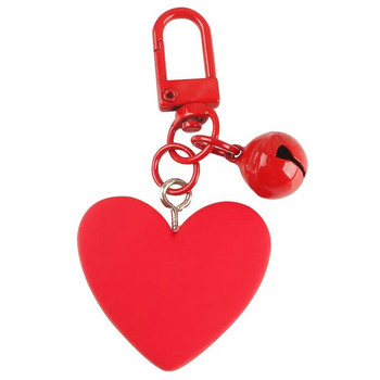 Нов цвят камбана сърце Прекрасен ключодържател Дрехи Раница Автомобилен ключодържател За жени Талисмани Чанта за двойка Аксесоари Бижута Подаръци