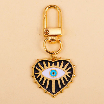 Μοντέρνα πολύχρωμα μεταλλικά Lucky Turkish Evil Eye Μπρελόκ Ρετρό Καρδιές Κρεμαστά μπρελόκ για κλειδί αυτοκινήτου Θήκη για ακουστικά Διακόσμηση Δώρο κοσμήματος