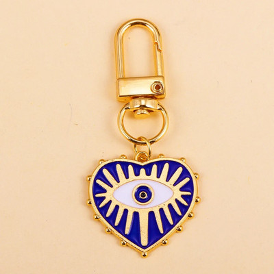 Μοντέρνα πολύχρωμα μεταλλικά Lucky Turkish Evil Eye Μπρελόκ Ρετρό Καρδιές Κρεμαστά μπρελόκ για κλειδί αυτοκινήτου Θήκη για ακουστικά Διακόσμηση Δώρο κοσμήματος