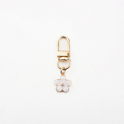 Skaists Sakura ziedu atslēgu piekariņš, emalja violets zaļš rozā balts melns sieviešu atslēgu piekariņš