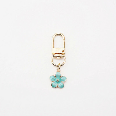 Skaists Sakura ziedu atslēgu piekariņš, emalja violets zaļš rozā balts melns sieviešu atslēgu piekariņš